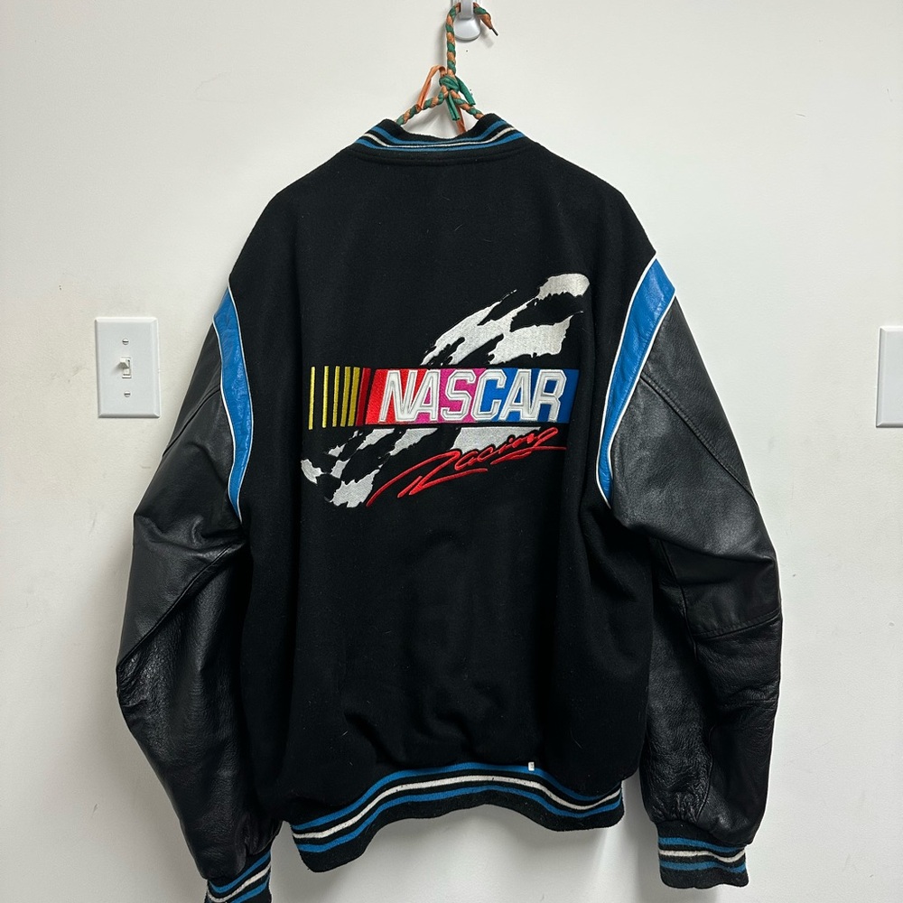 NASCAR varsity leather Jacket🇺🇸